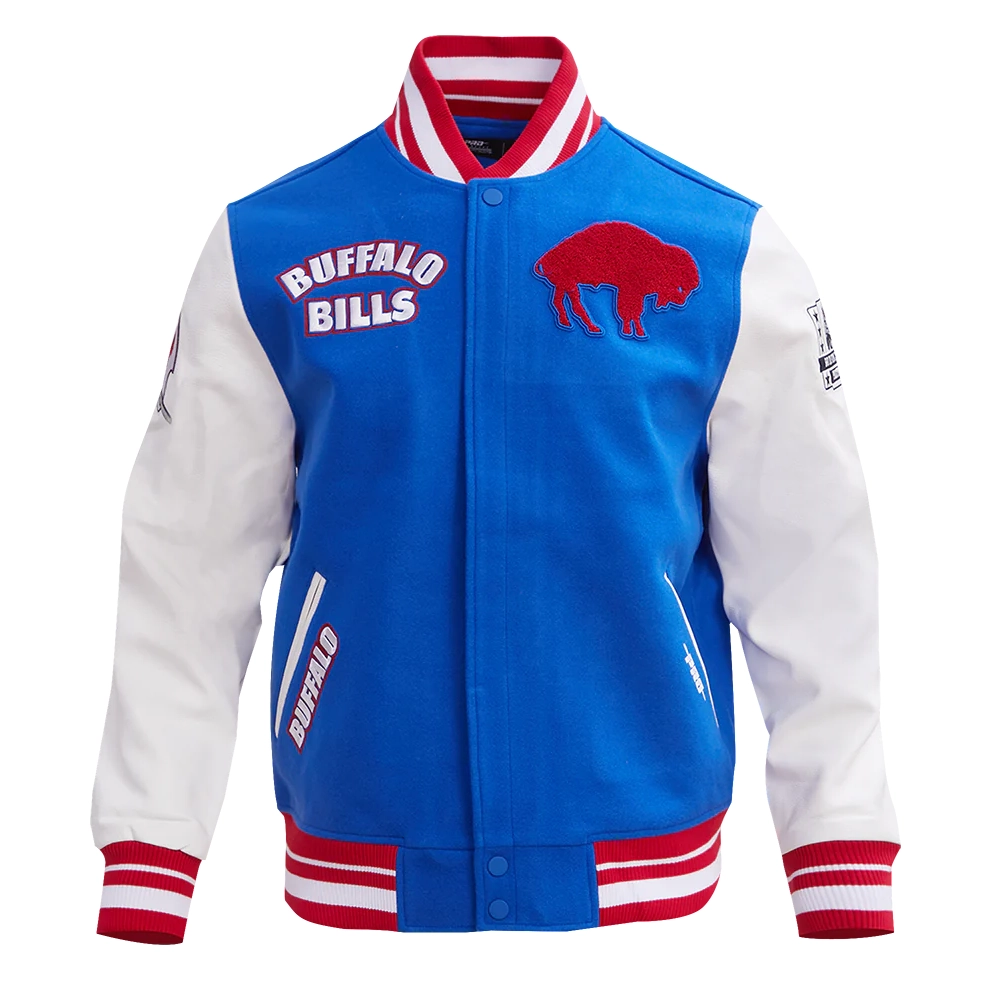 Buffalo Bills Retro Classic Wool & Leather Varsity Jacket