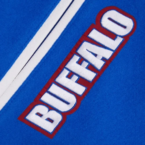 Buffalo Bills Retro Classic Wool & Leather Varsity Jacket - Image 6