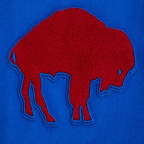 Buffalo Bills Retro Classic Wool & Leather Varsity Jacket - Image 4