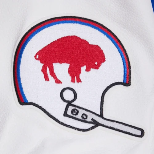 Buffalo Bills Retro Classic Wool & Leather Varsity Jacket - Image 7