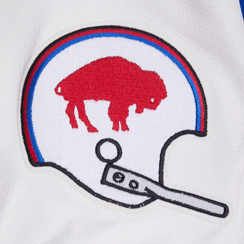 Buffalo Bills Retro Classic Wool & Leather Varsity Jacket - Image 7