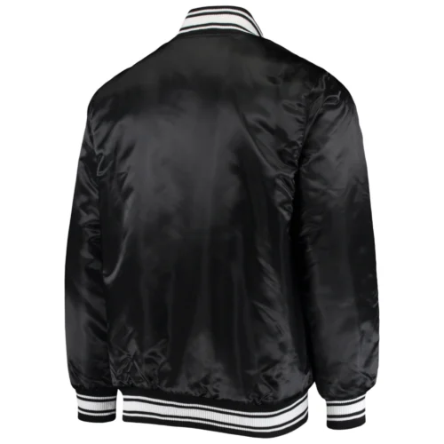 Alternative view of Detroit Lions Locker Room Black Satin Varsity Jacket