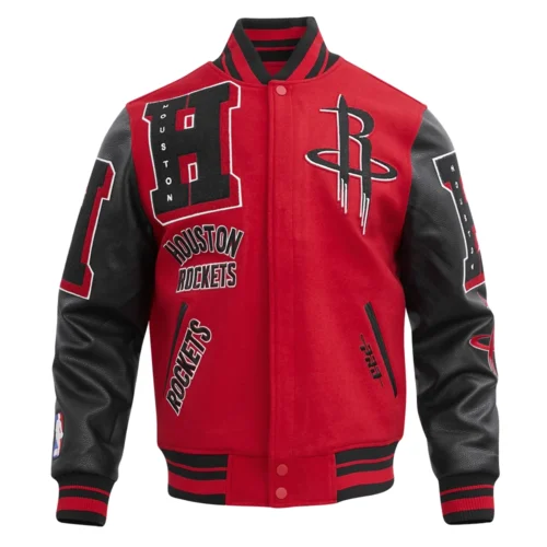 Alternative view of Houston Rockets Mashup Wool & Leather Varsity Jacket