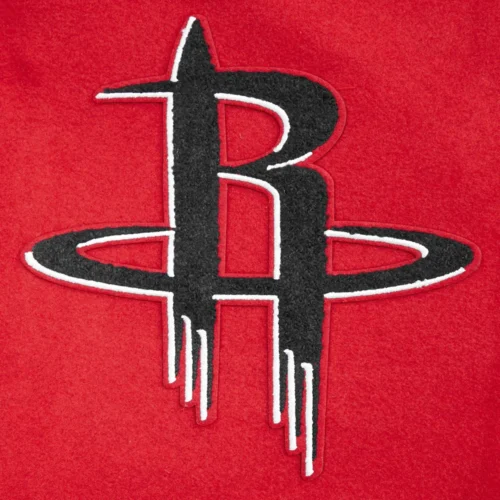 Houston Rockets Mashup Wool & Leather Varsity Jacket - Image 5