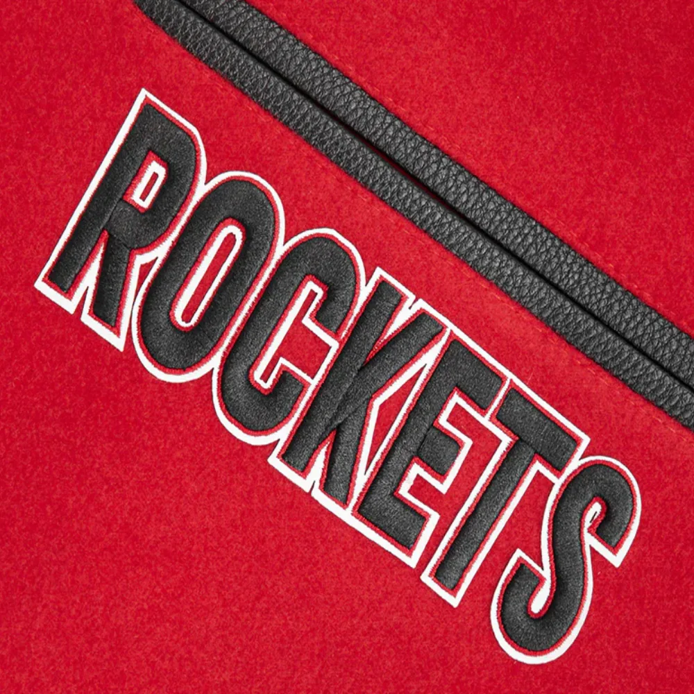 Houston Rockets Mashup Wool & Leather Varsity Jacket - Image 9