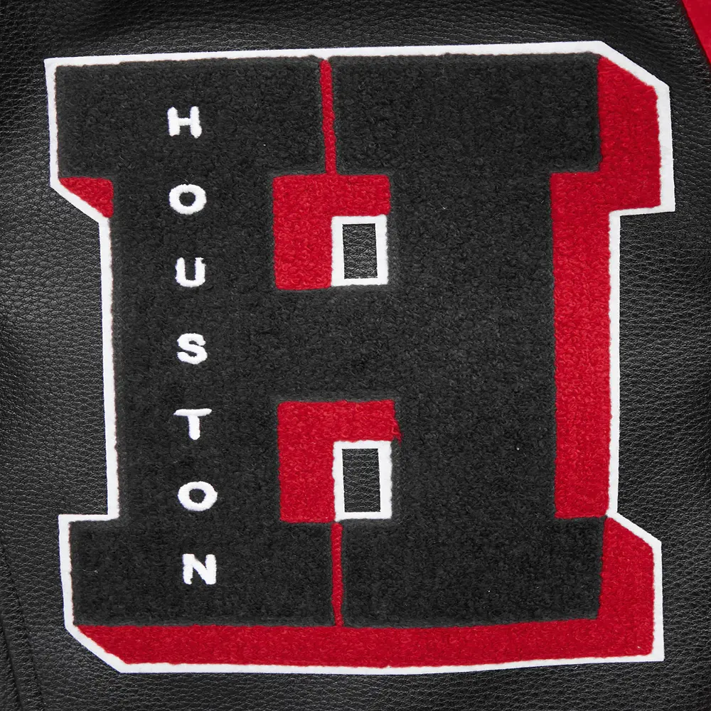 Houston Rockets Mashup Wool & Leather Varsity Jacket - Image 7