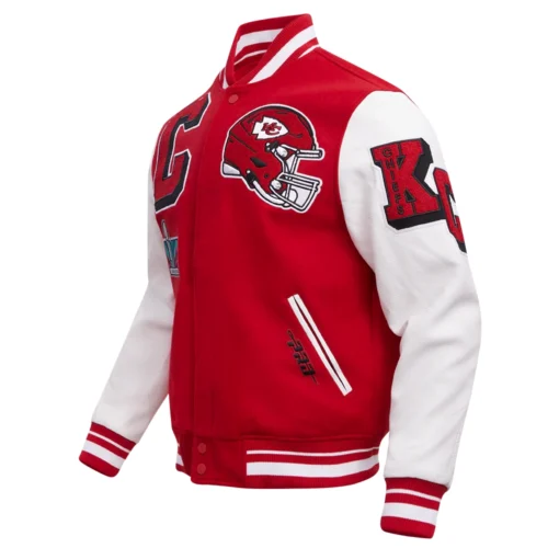 Kansas City Chiefs Mashup Wool & Leather Varsity Jacket