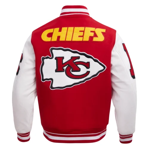 Kansas City Chiefs Mashup Wool & Leather Varsity Jacket - Image 4
