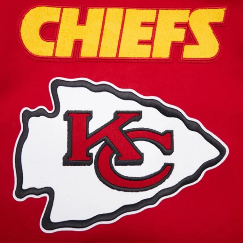 Kansas City Chiefs Mashup Wool & Leather Varsity Jacket - Image 10