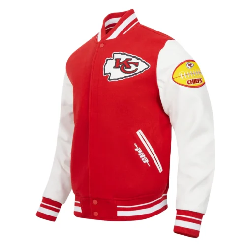 Kansas City Chiefs Old English Wool & Leather Varsity Jacket
