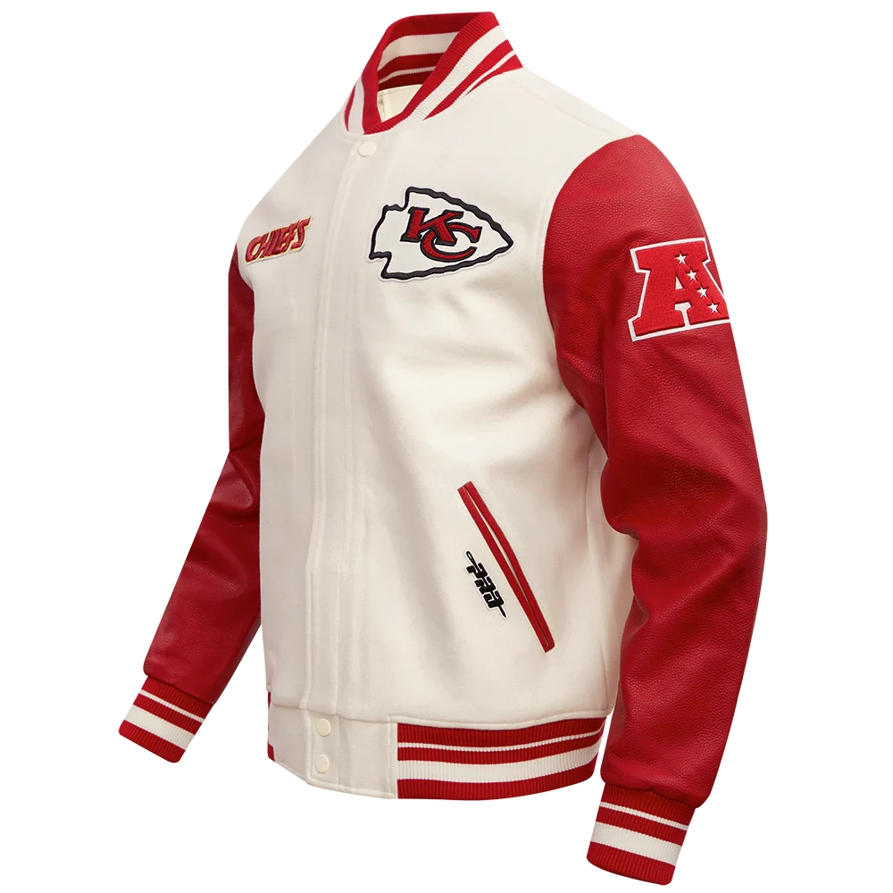 Kansas City Chiefs Retro Classic White/Red Varsity Jacket