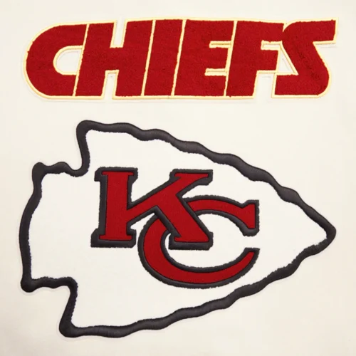 Kansas City Chiefs Retro Classic White/Red Varsity Jacket - Image 8