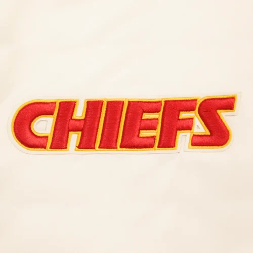 Kansas City Chiefs Retro Classic White Satin Varsity Jacket - Image 6