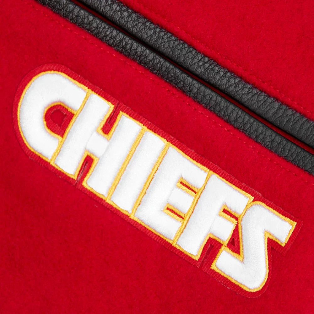 Kansas City Chiefs Retro Classic Wool & Leather Varsity Jacket - Image 7