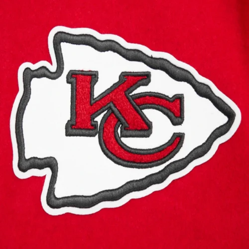 Kansas City Chiefs Retro Classic Wool & Leather Varsity Jacket - Image 5