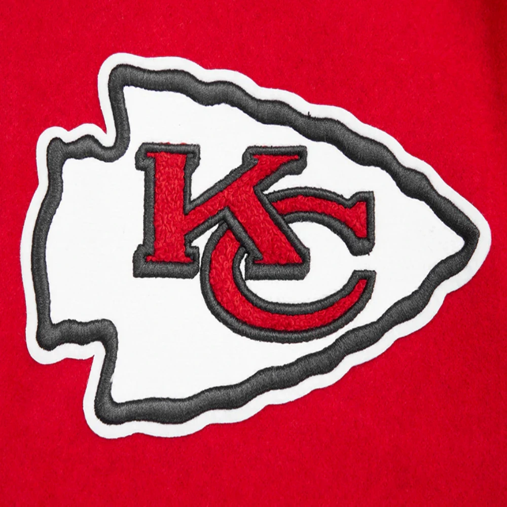 Kansas City Chiefs Retro Classic Wool & Leather Varsity Jacket - Image 5