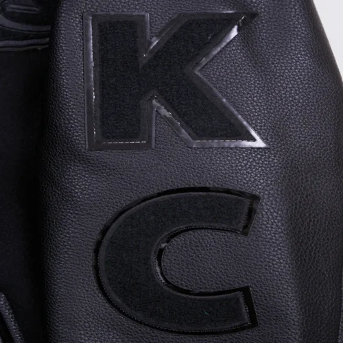 Kansas City Chiefs Triple Black Wool & Leather Varsity Jacket - Image 7