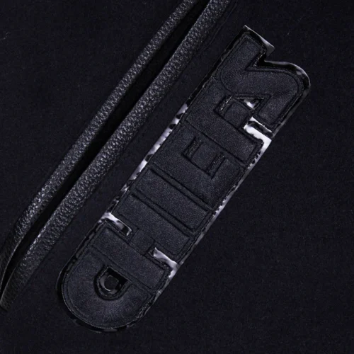 Kansas City Chiefs Triple Black Wool & Leather Varsity Jacket - Image 6