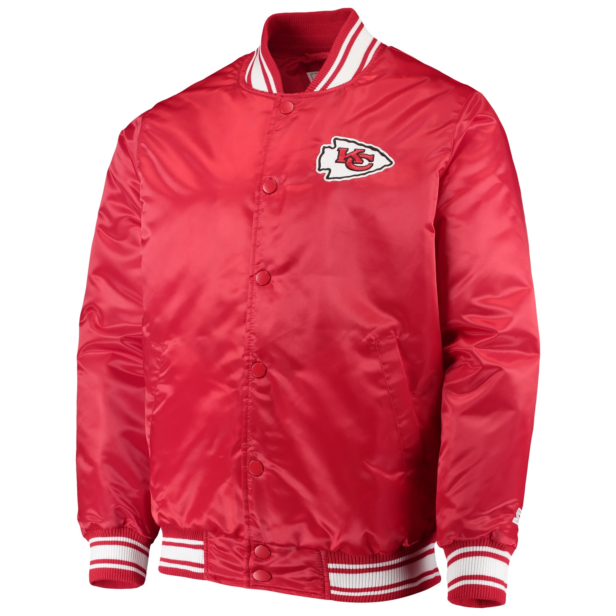 Kansas City Chiefs Locker Room Red Satin Varsity Jacket