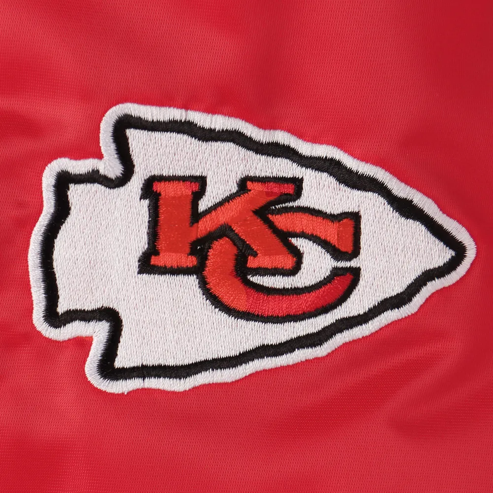 Kansas City Chiefs Locker Room Red Satin Varsity Jacket - Image 3