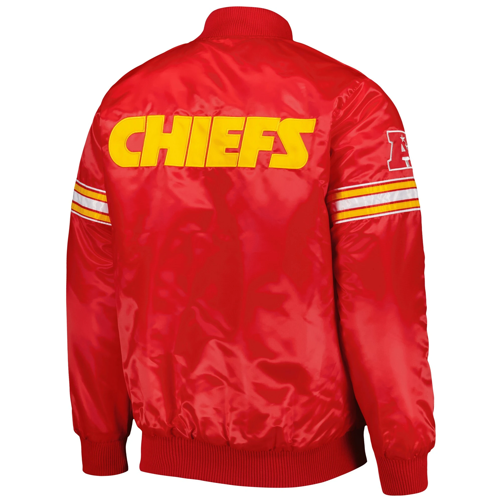 Kansas City Chiefs Red The Pick & Roll Satin Varsity Jacket - Image 2