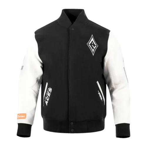 Las Vegas Aces Classic Wool & Leather Varsity Jacket