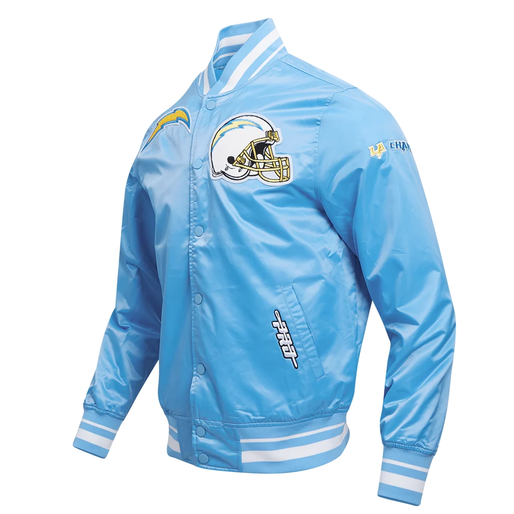 Los Angeles Chargers Mashup Blue Satin Varsity Jacket