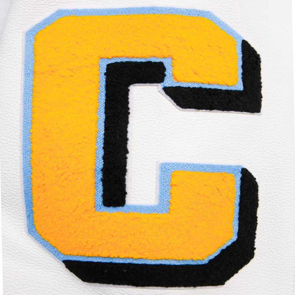 Los Angeles Chargers Mashup Blue/White Wool & Leather Varsity Jacket - Image 8