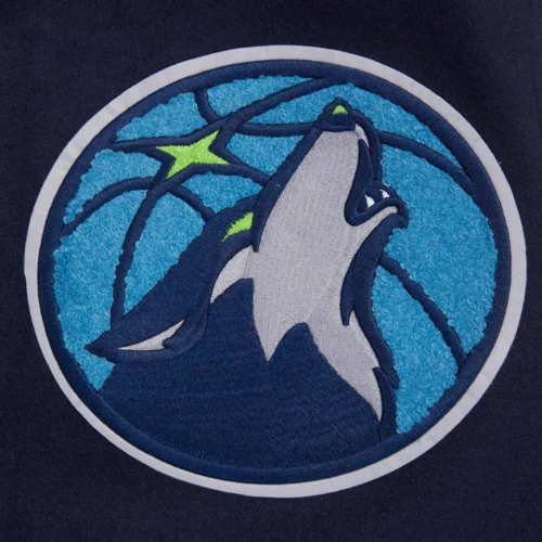 Minnesota Timberwolves Mashup Wool & Leather Varsity Jacket - Image 5
