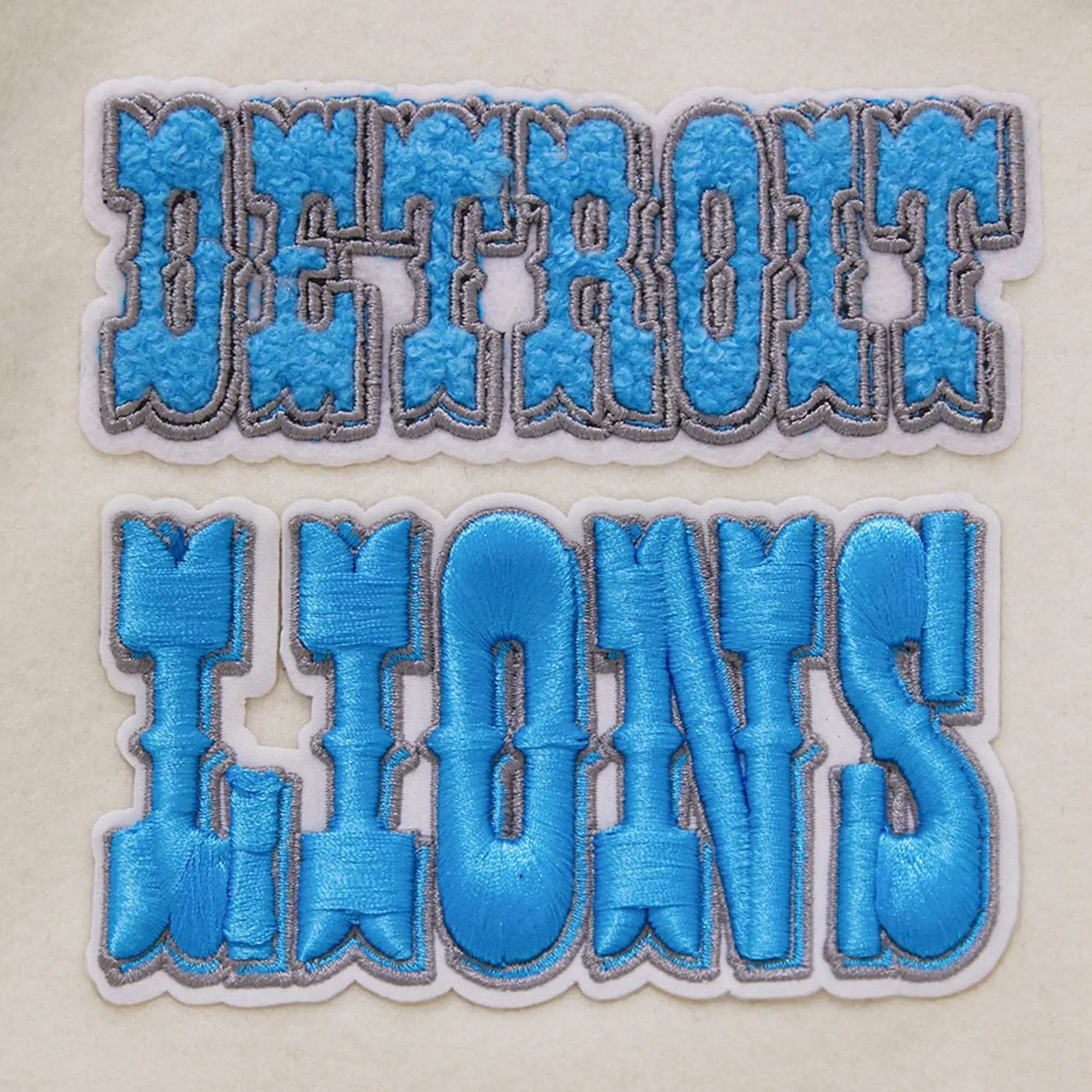 Detroit Lions Retro Classic Women's Vintage White/Black Varsity Jacket - Image 5