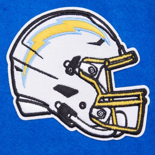 Women's Los Angeles Chargers Classic Blue/White Wool & Leather Varsity Jacket - Image 6
