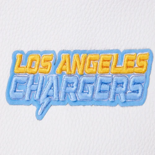 Women's Los Angeles Chargers Classic Blue/White Wool & Leather Varsity Jacket - Image 7