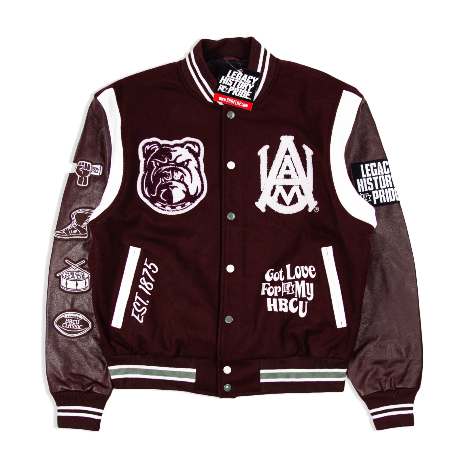 Alabama A&M Bulldogs Motto 3.0 Maroon Varsity Jacket
