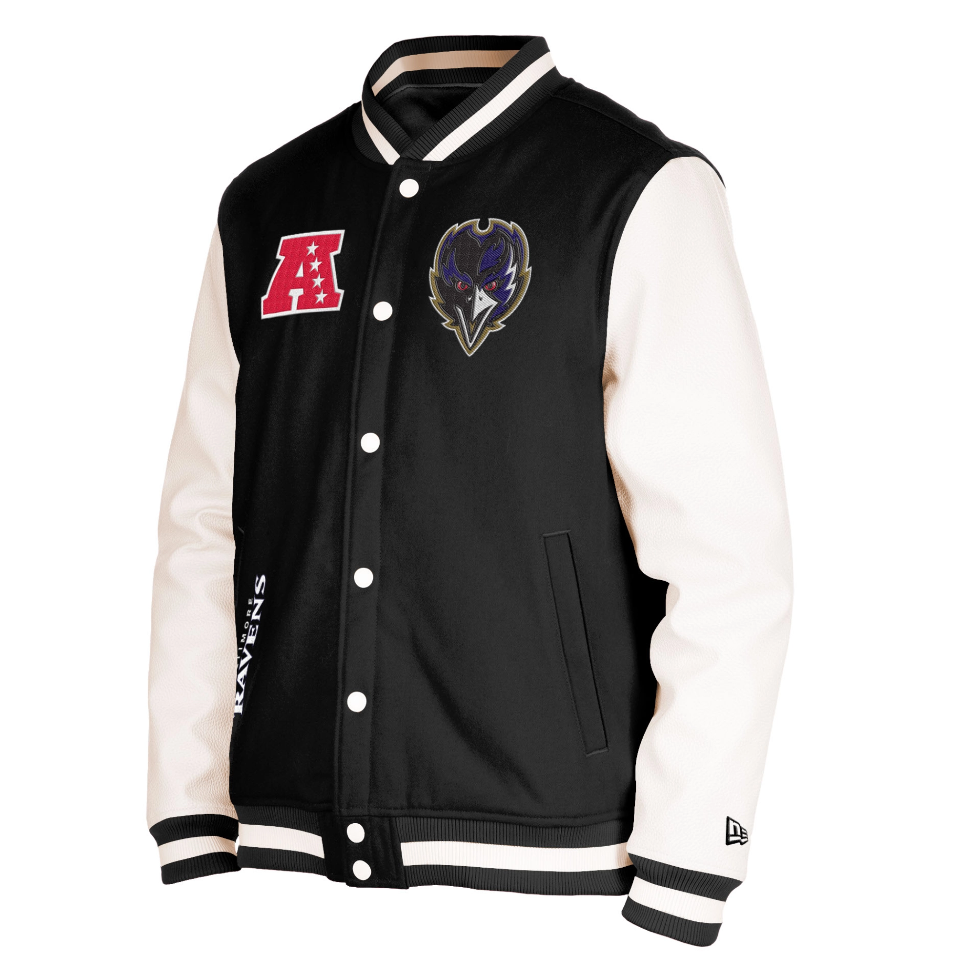 Baltimore Ravens Third Down Full-Snap Black Varsity Jacket