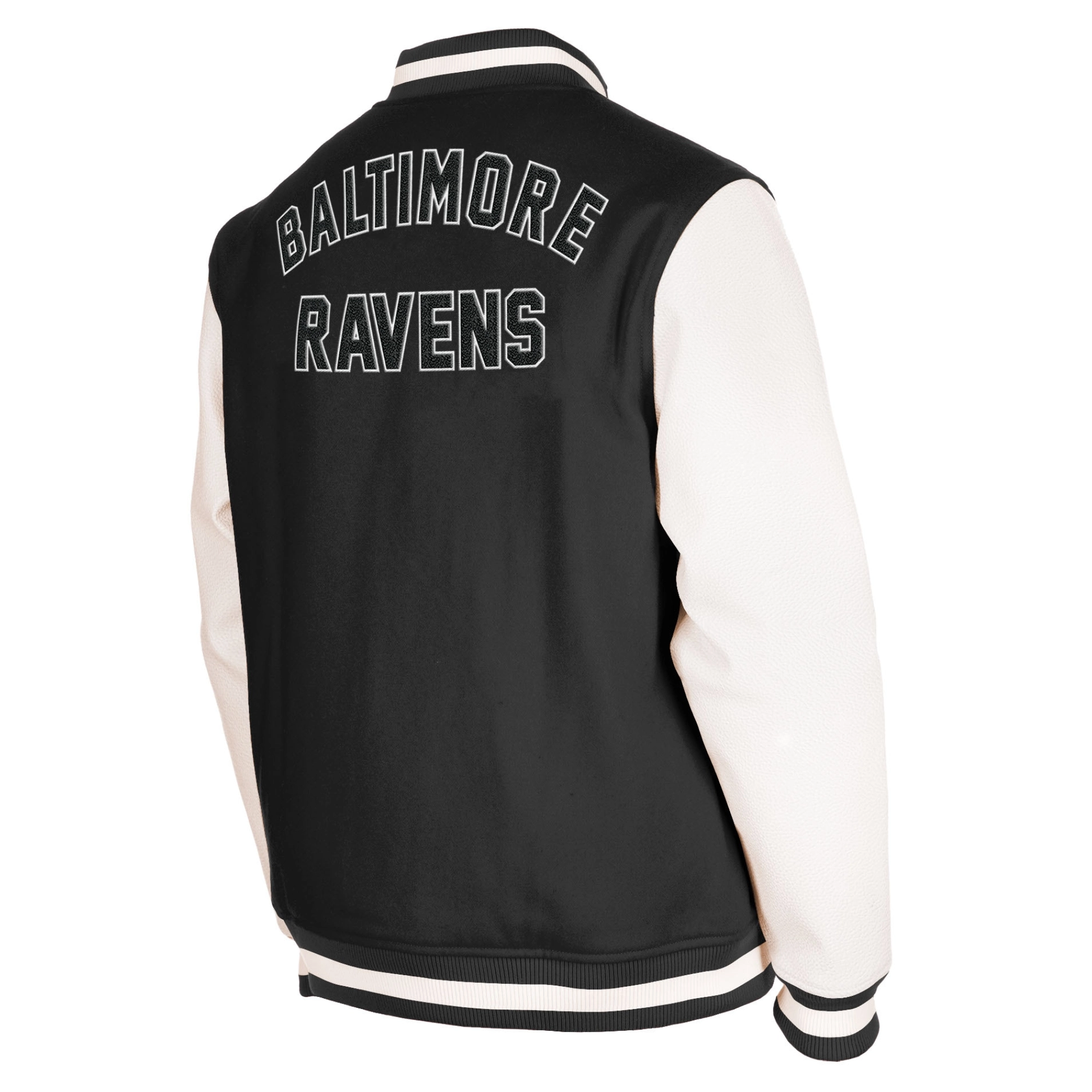 Baltimore Ravens Third Down Full-Snap Black Varsity Jacket - Image 2