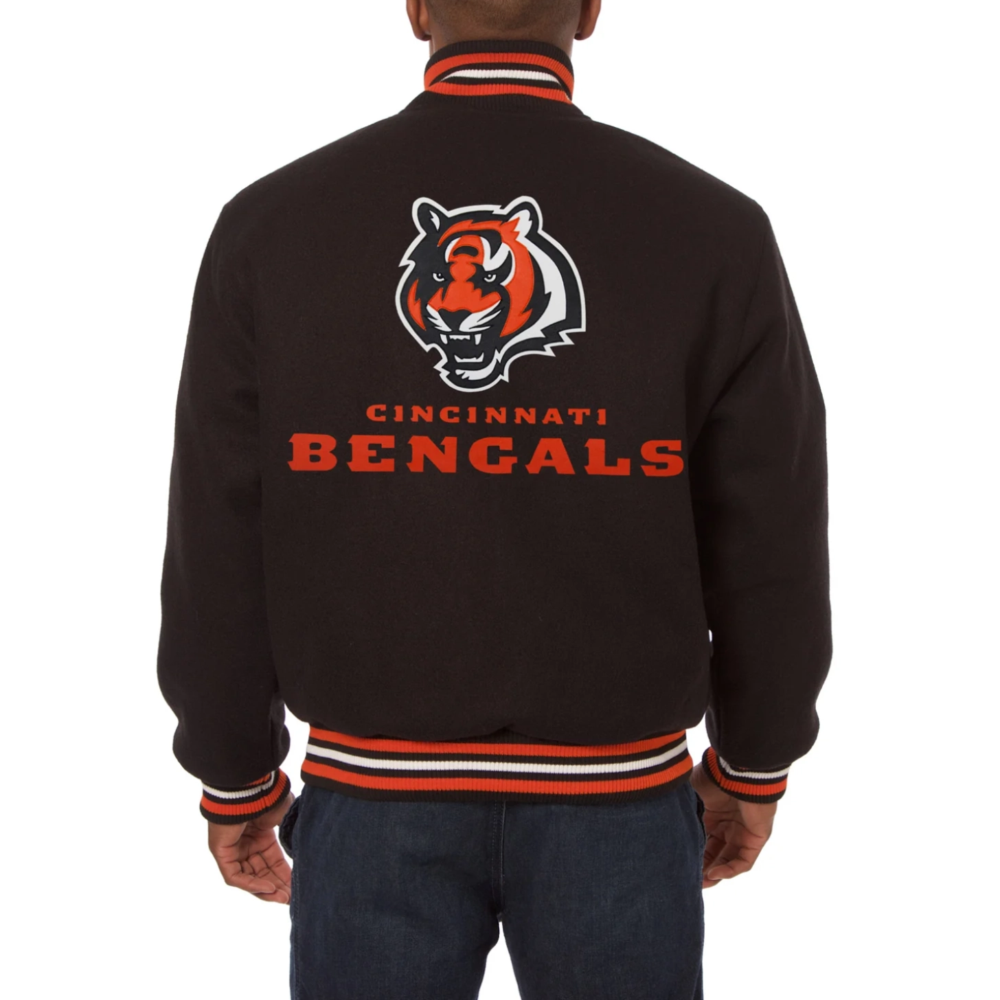 Cincinnati Bengals One Color Full Wool Black Jacket - Image 2