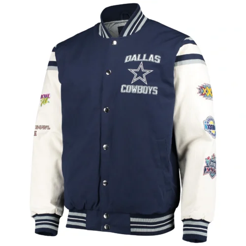 Dallas Cowboys Victory Formation Commemorative Full-Snap Varsity Jacket