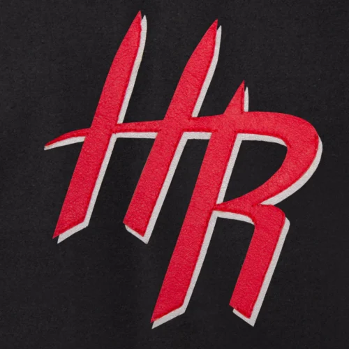 Houston Rockets Domestic Two Tone Wool & Leather Black/White Jacket - Image 3
