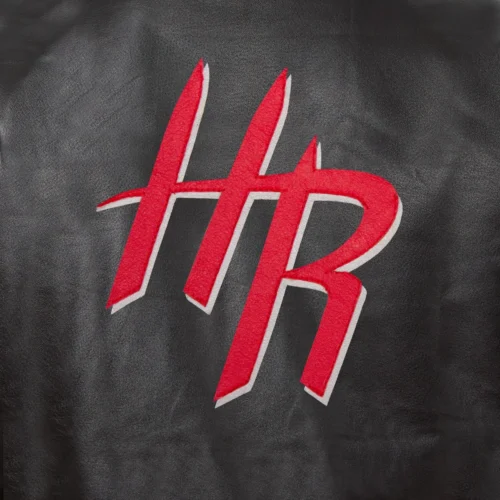 Houston Rockets Full Leather Black Varsity Jacket - Image 3