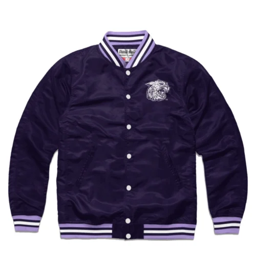 Kansas State Wildcats Logo Full-Snap Vintage Navy Varsity Jacket