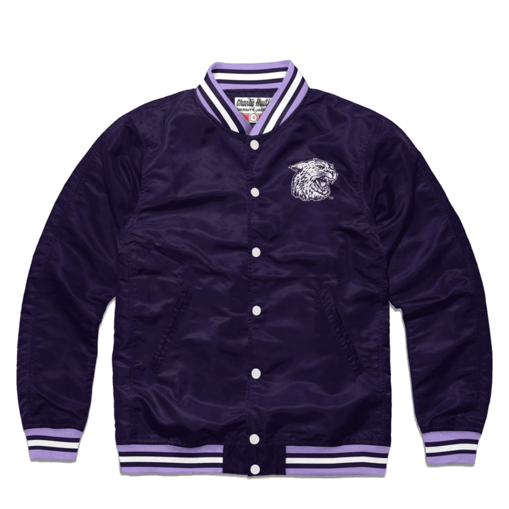 Kansas State Wildcats Logo Full-Snap Vintage Navy Varsity Jacket