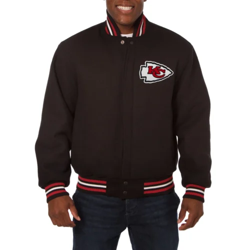 Kansas City Chiefs One Color Black Full Wool Jacket