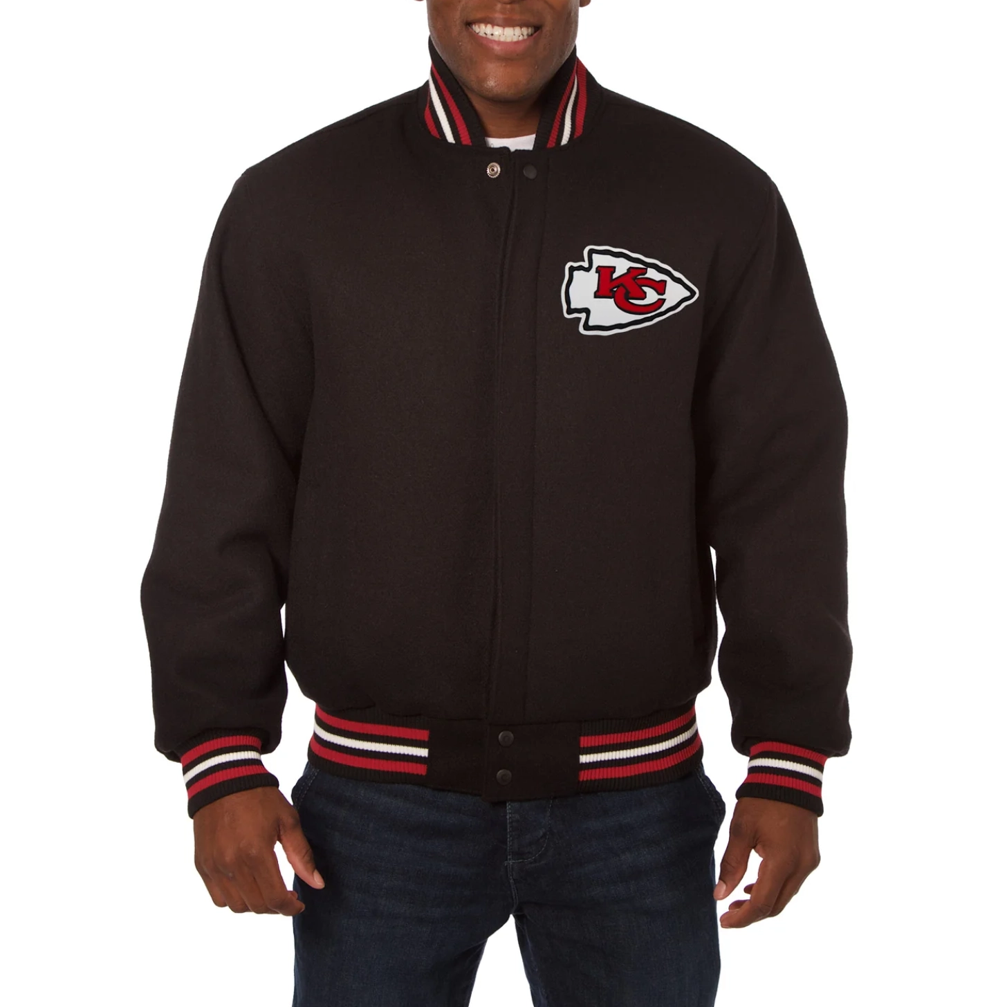 Kansas City Chiefs One Color Black Full Wool Jacket