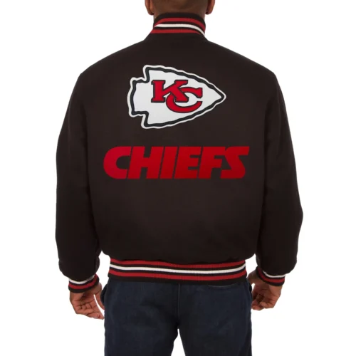 Alternative view of Kansas City Chiefs One Color Black  Full Wool  Jacket