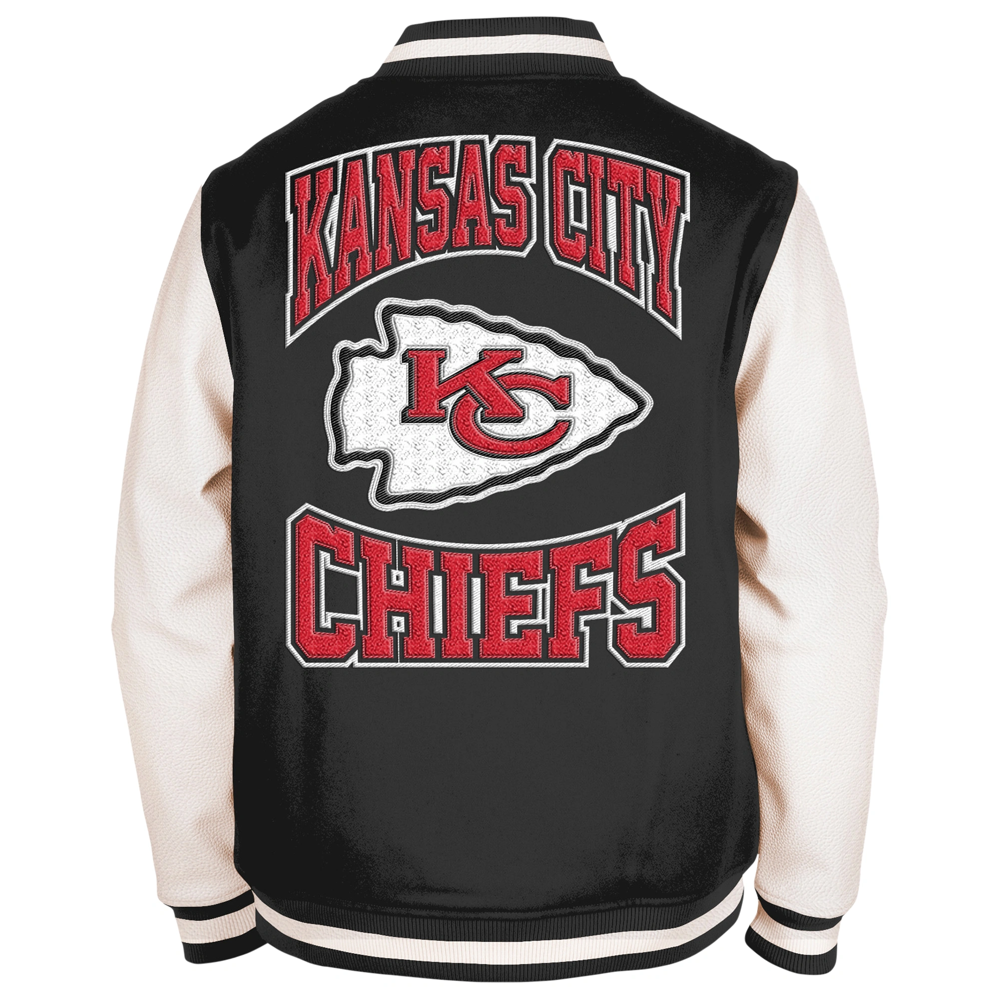 Kansas City Chiefs Third Down 2.0 Full-Snap Black/White Varsity Jacket - Image 2