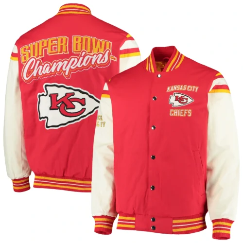 Kansas City Chiefs Victory Formation Commemorative Full-Snap Varsity Jacket - Image 3