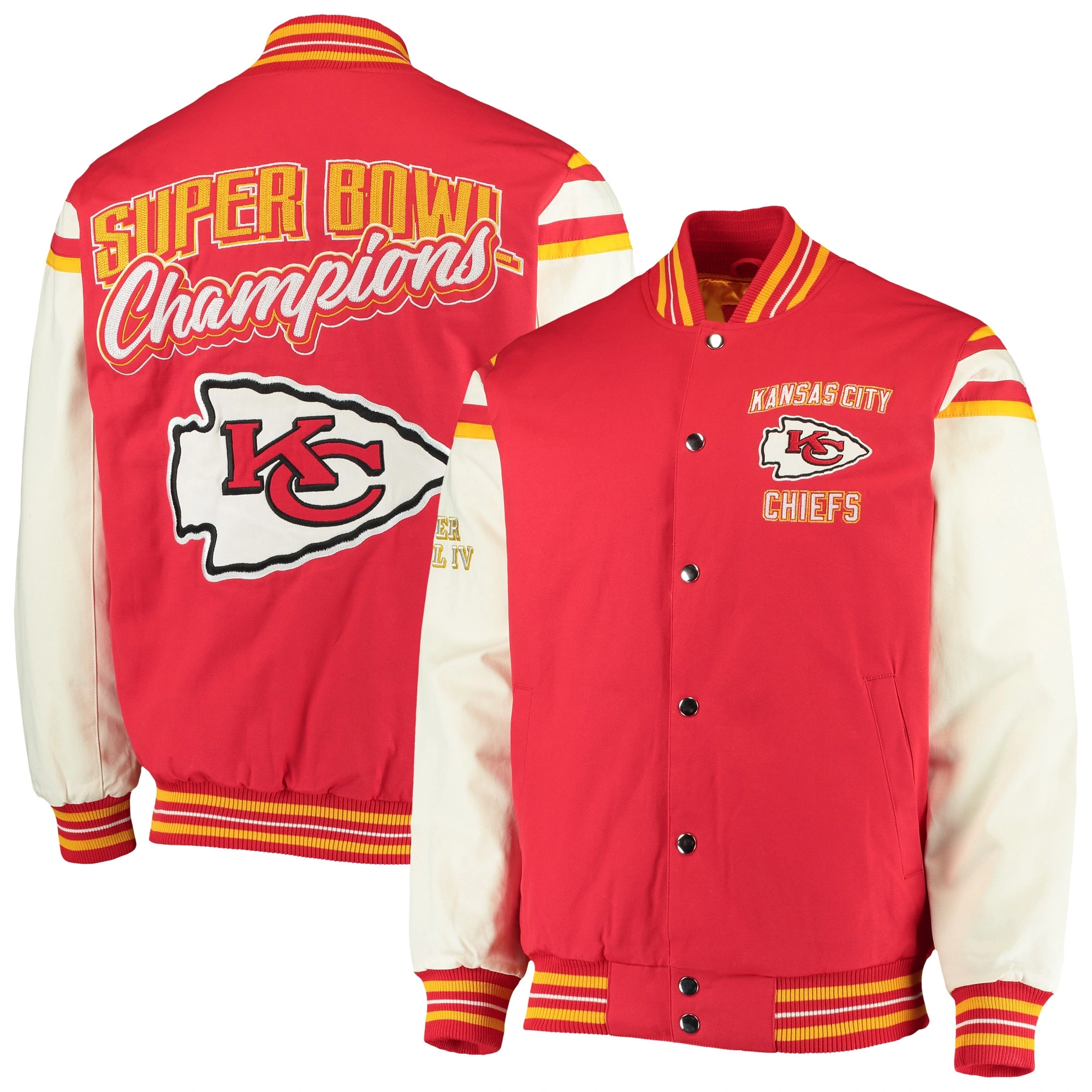 Kansas City Chiefs Victory Formation Commemorative Full-Snap Varsity Jacket - Image 3
