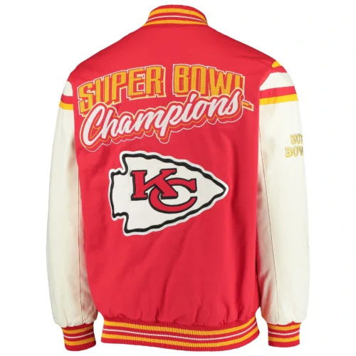 Alternative view of Kansas City Chiefs Victory Formation Commemorative Full-Snap Varsity Jacket