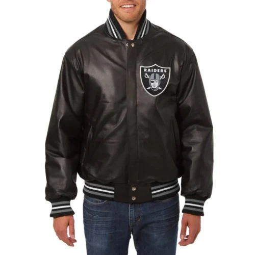 Las Vegas Raiders Full Leather Varsity Jacket