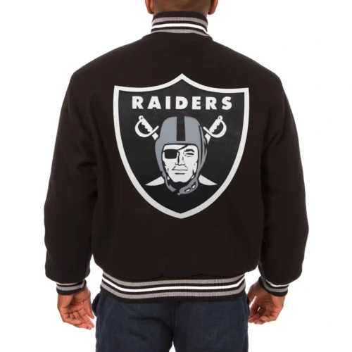 Alternative view of Las Vegas Raiders One Color Black  Full Wool  Jacket